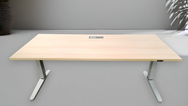 Steelcase - Schreibtisch elektrisch - Akazie - 180x80