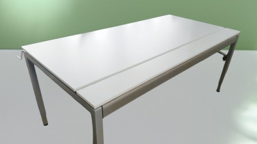 VS - Schreibtisch - weiß - Handkurbel - 180x90