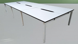Steelcase - Konferenztisch- / 6-erArbeitsplatz - weiß - 420x160
