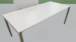 VS - Schreibtisch - weiß - mit Trennwand - 180x80