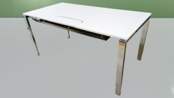 Bene - Schreibtisch - weiß-chrome - 160x80