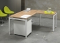 Preview: NEUWARE - Q-BIC - Winkelschreibtisch - Gestell- / und Plattenfarbe wählbar - 160x200