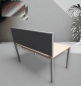 Preview: Steelcase - Schreibtisch - Ahorn - Sichtschutz - 160x80