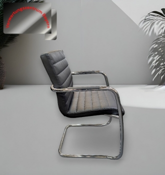 Preview: Hausmarke - Besucherstuhl- / Freischwinger - schwarz