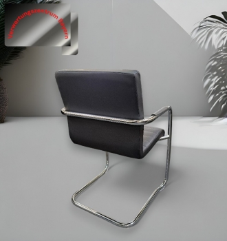 Preview: Hausmarke - Besucherstuhl- / Freischwinger - schwarz