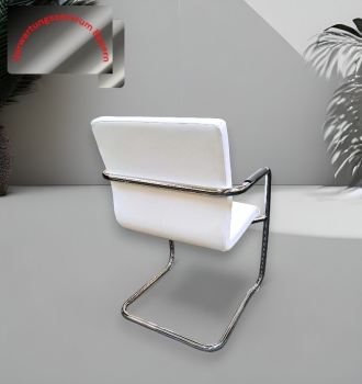 Preview: Hausmarke - Besucherstuhl- / Freischwinger - weiß