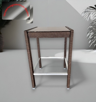 Vega - Ratten- / Stehtisch - braun - 71x71x111