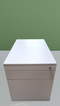 Steelcase - Rollcontainer - weiß-anthrazit - 3 Auszüge
