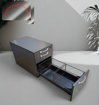 Preview: Steelcase - Rollcontainer - anthrazit - 3 Auszüge