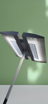 Deckenfluter- / Stehleuchte - grau - 4x55W