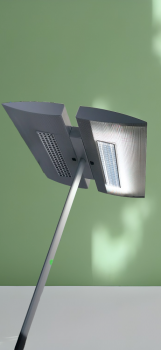 Deckenfluter- / Stehleuchte - grau - 4x55W