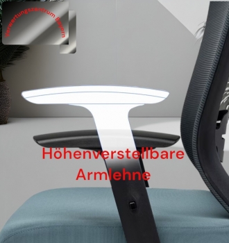 Bürodrehstuhl - blau-schwarz - Meshrücken
