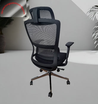 Bürodrehstuhl - schwarz - schwarz - Netz
