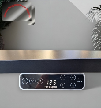 Preview: NEUWARE - Schreibtisch - elektrisch - schwarz - 200x80