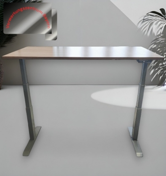 Preview: Hausmarke - Schreibtisch elektrisch höhenverstellbar - nussbaum - 160x80