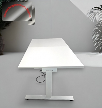 Preview: Inwerk - Schreibtisch elektrisch höhenverstellbar - weiß 155 cm