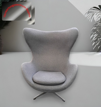 Ohren- / Loungesessel - drehbar - grau