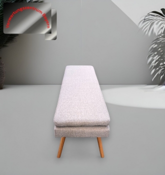 Sitzbank - Wartebank - Bank - graublau - 140x40x45