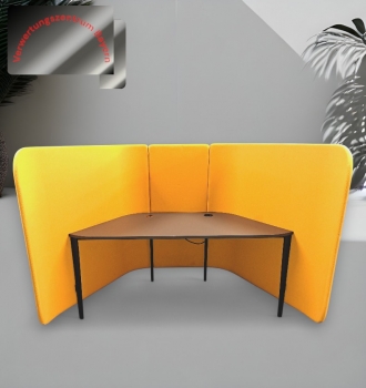 Brunner - Cellular - Schreibtisch- / Arbeitsplatz - Sicht- / Schallschutz - gelb