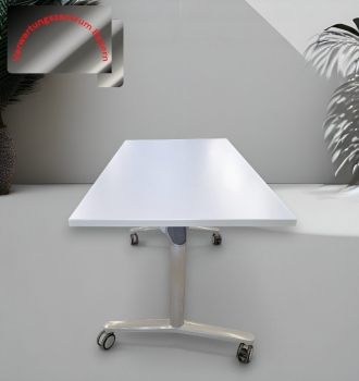 Wini - Klapptisch -Schreibtisch - Schulungstisch - hellgrau - mobil - 140x70