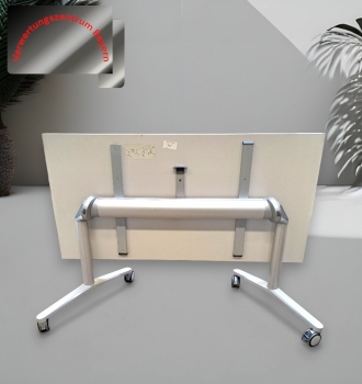 Wini - Klapptisch -Schreibtisch - Schulungstisch - hellgrau - mobil - 140x70