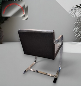 Knoll - Brno - Freischwinger - Leder - schwarz