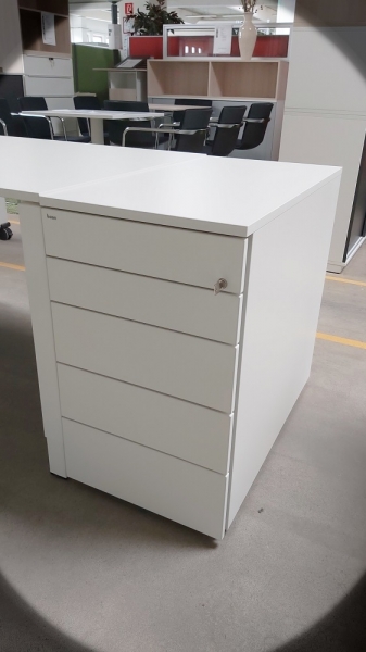 NEUWARE - Bene CT - Standcontainer - weiß - 4 Auszüge - 40 unter LP