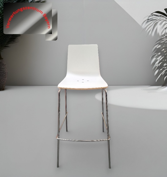 RIM - Barhocker - Schichtholz - weiß