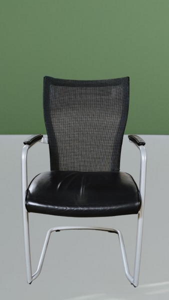 Tempur - Freischwinger - Leder - schwarz