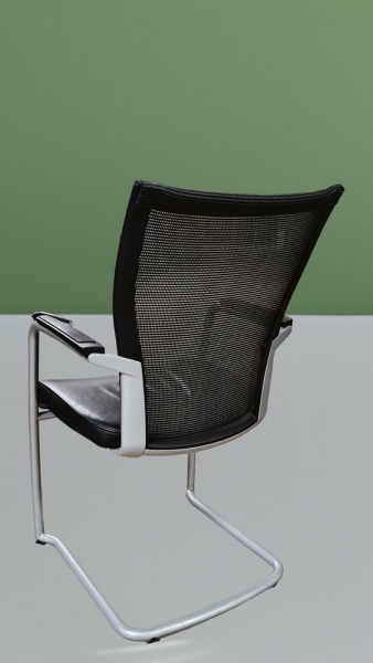 Tempur - Freischwinger - Leder - schwarz
