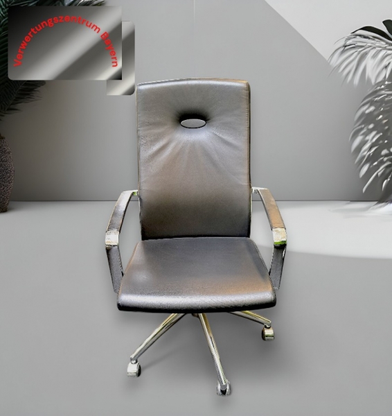 K+N - Agenda - Konferenzstuhl - Drehstuhl - Leder - schwarz