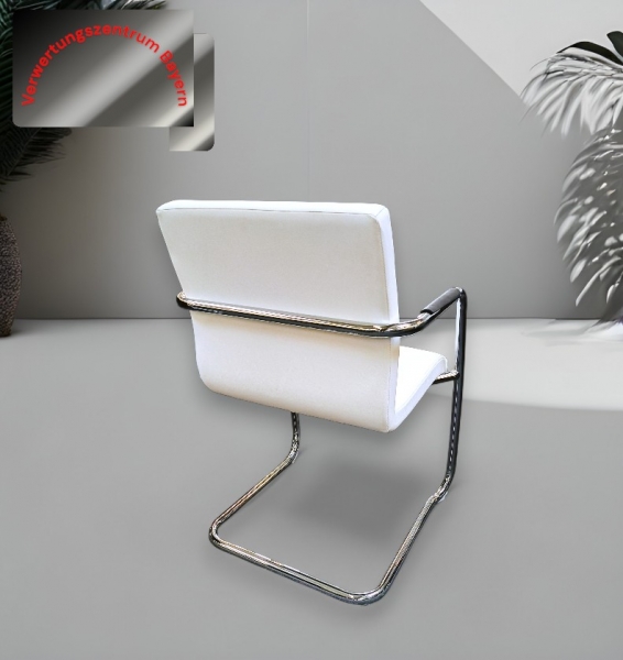 Hausmarke - Besucherstuhl- / Freischwinger - weiß