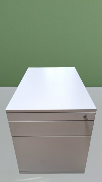 Steelcase - Rollcontainer - weiß-anthrazit - 3 Auszüge