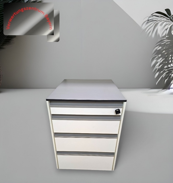 Hali - Rollcontainer - weiß-anthrazit - 4 Auszüge