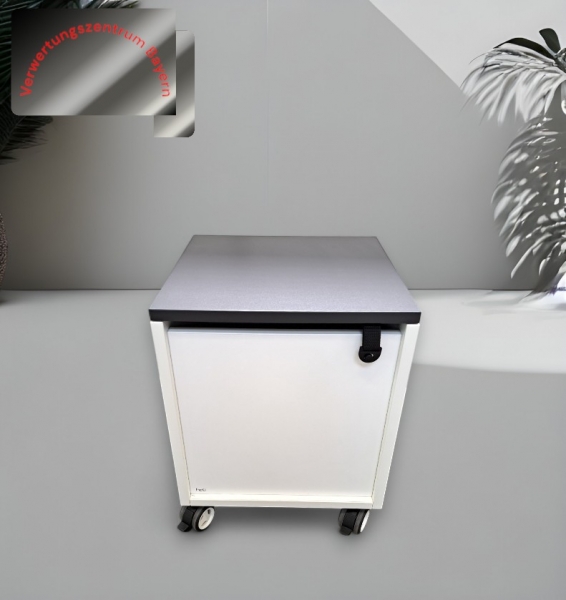 Hali - Rollcontainer - mit Sitzkissen - weiß-anthrazit