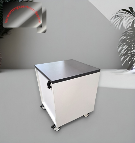 Hali - Rollcontainer - mit Sitzkissen - weiß-anthrazit