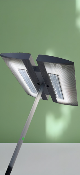 Deckenfluter- / Stehleuchte - grau - 4x55W