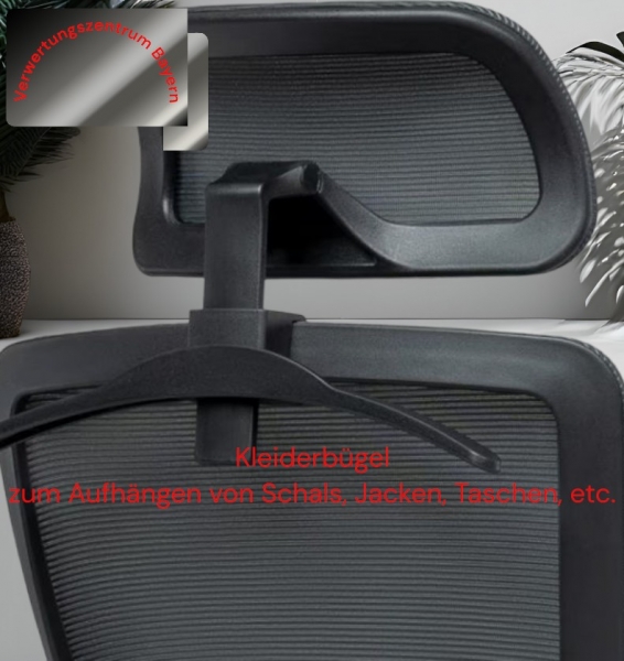 Bürodrehstuhl - blau-schwarz - Meshrücken
