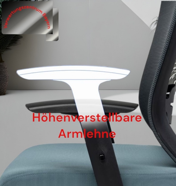 Bürodrehstuhl - blau-schwarz - Meshrücken