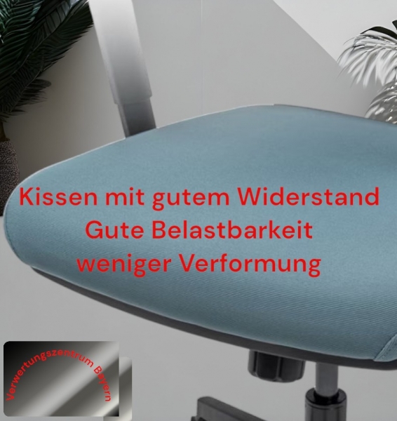 Bürodrehstuhl - blau-schwarz - Meshrücken