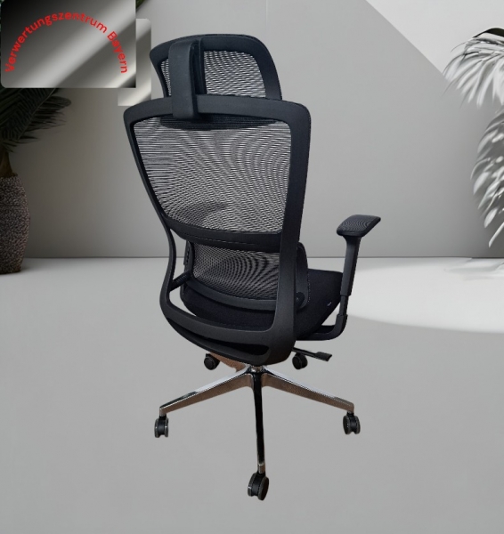 Bürodrehstuhl - schwarz - schwarz - Netz