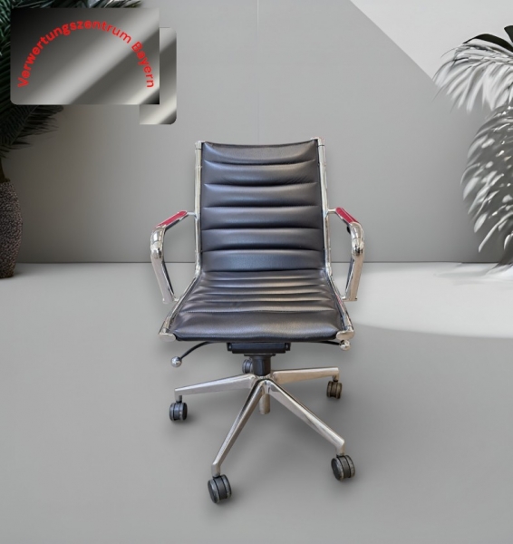 Sitland - Drehstuhl - Leder - schwarz