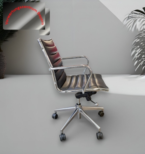 Sitland - Drehstuhl - Leder - schwarz