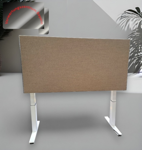 Wini - Schreibtisch elektrisch - weiß - Trennwand - 160x80