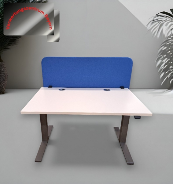 VS - Schreibtisch - elektrisch höhenverstellbar - weiß - 120x80