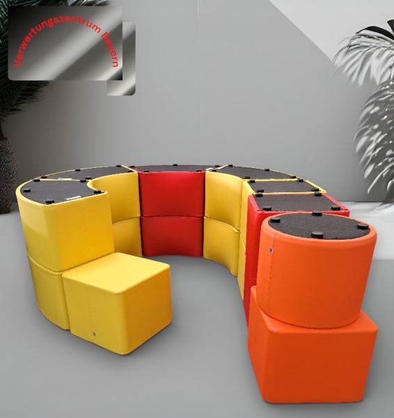 VS - Sitzwürfel - orange - 53x53x46