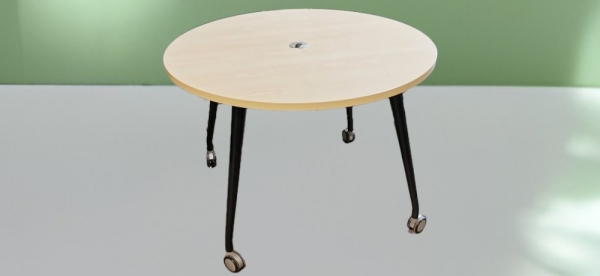 Teknion - Rundtisch - mobil - Ahorn - Dm: 106 cm