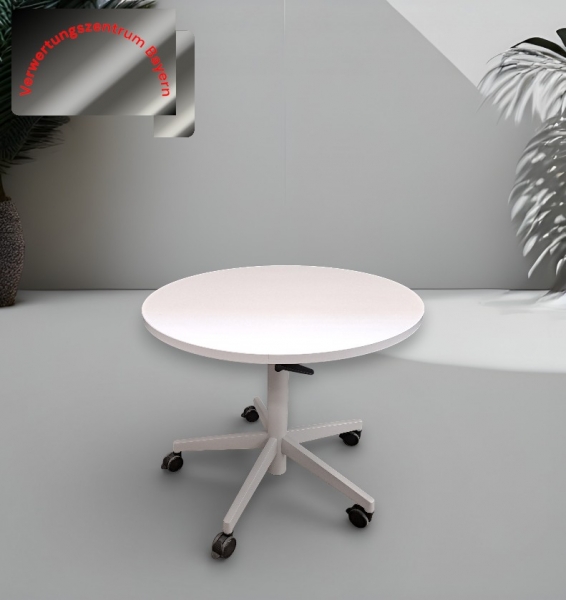 Steelcase - Rundtisch - Stehtisch - mobil - weiß