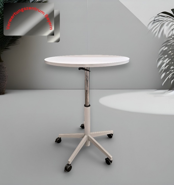 Steelcase - Rundtisch - Stehtisch - mobil - weiß
