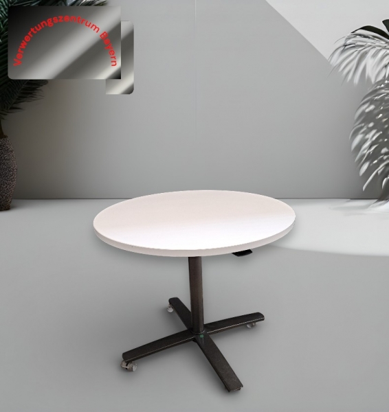 Steelcase - Rundtisch - Stehtisch - mobil - weiß